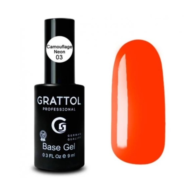 Камуфлирующая база для гель-лака Grattol, Camouflage Neon №3