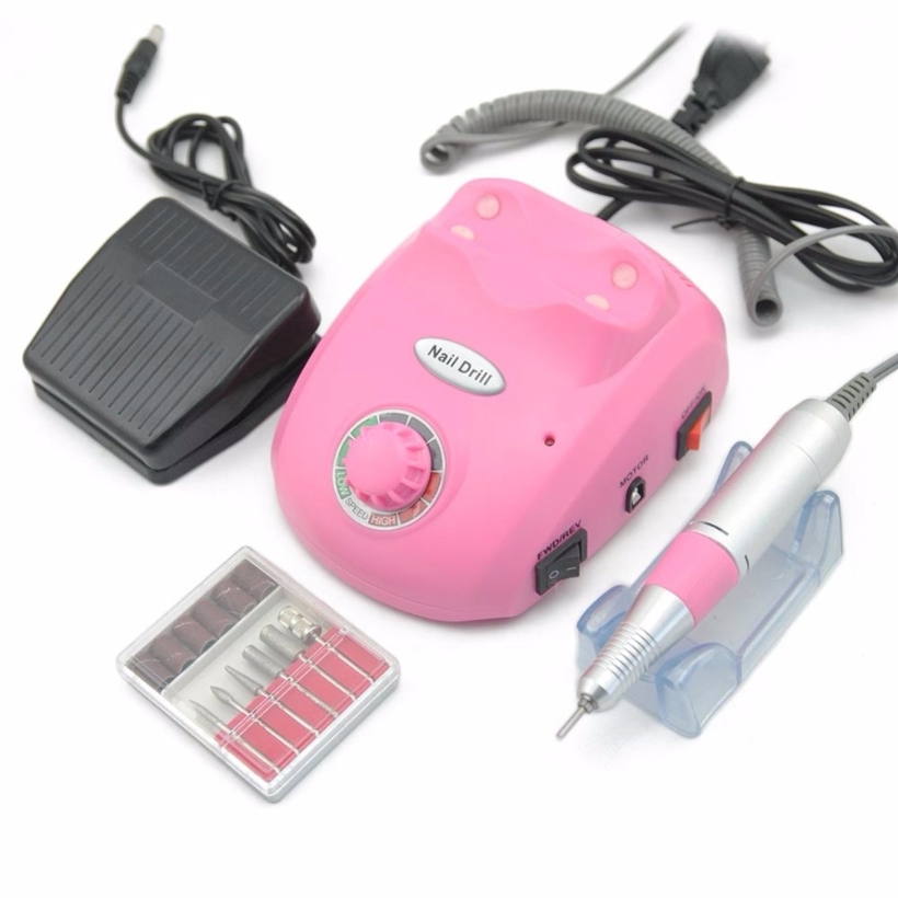 Машинка для маникюра и коррекции ногтей Nail Drill 35w розов